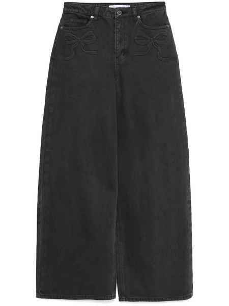  Self-portrait Bow-motif Jeans - Grey 