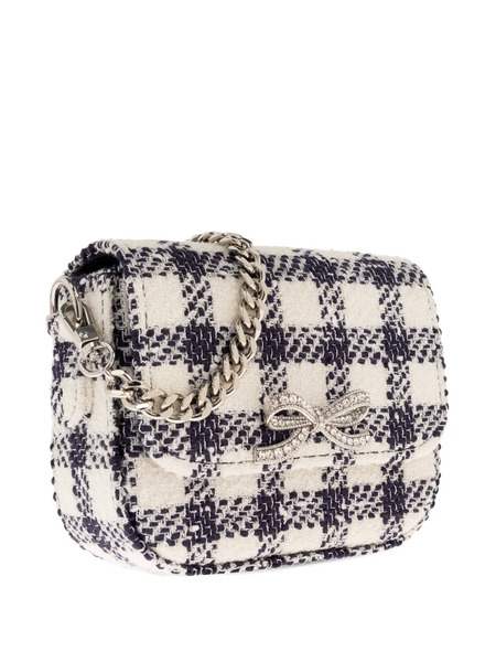  Self-portrait Check Bow Chain Cross Body Bag - White 