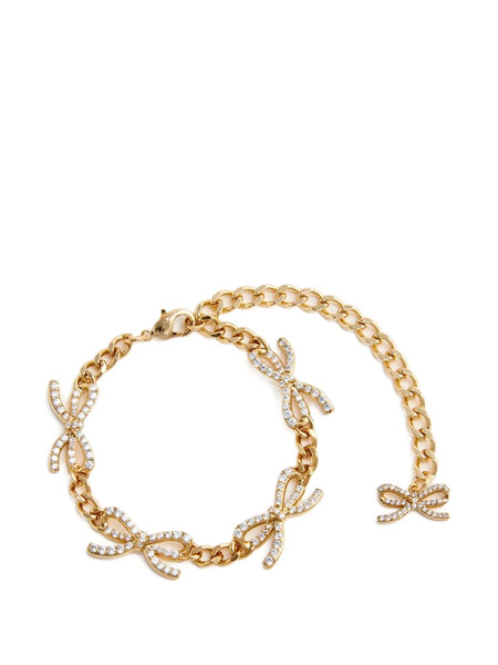 Self-portrait Crystal-embellished Chain Necklace - Gold 