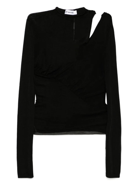  Self-portrait Cut Out Blouse - Black 