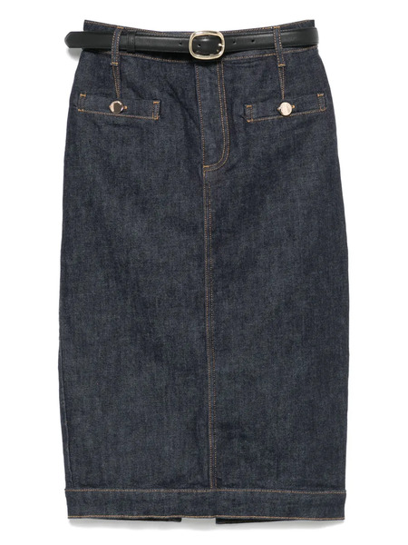  Self-portrait Denim Skirt - Blue 