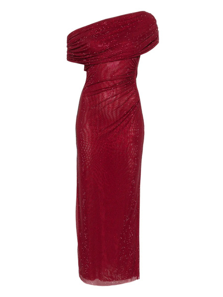  Self-portrait Drape Detail Midi Dress - Red 