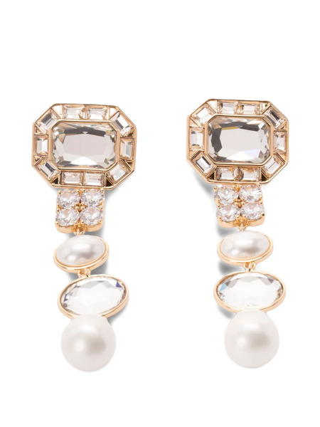  Self-portrait Drop-design Earrings - Gold 