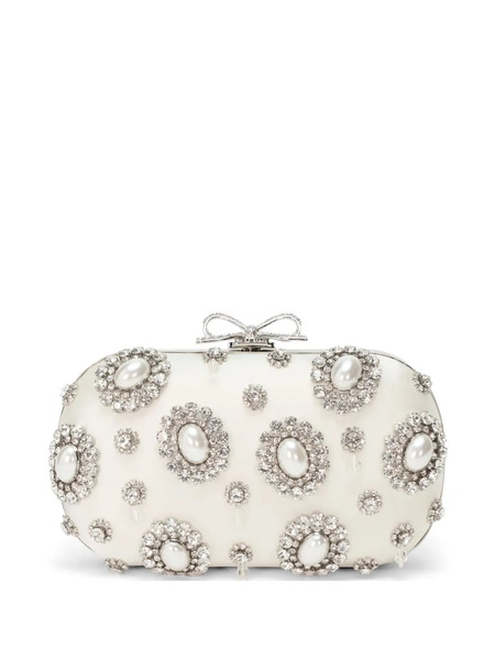  Self-portrait Embellished Clutch Bag - White 