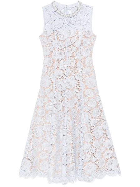  Self-portrait Fine-lace Midi Dress - Blue 
