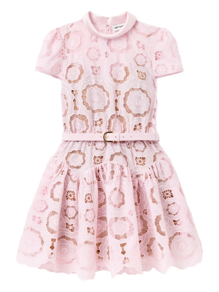  Self-portrait Floral Lace Mini Dress - Pink 