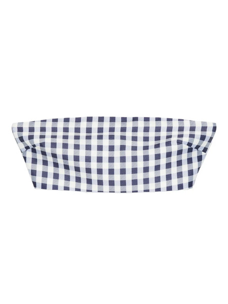  Self-portrait Gingham-check Top - Blue 