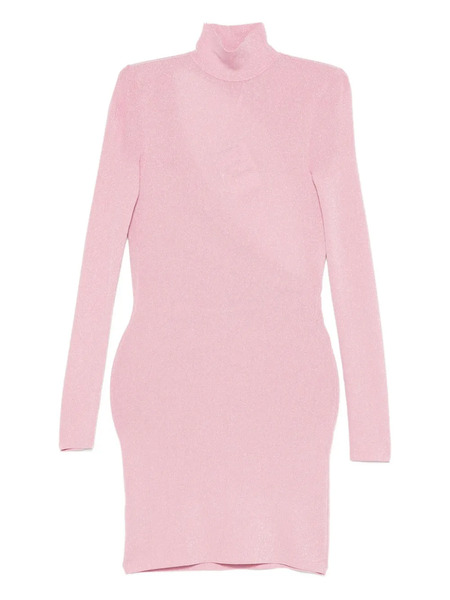  Self-portrait High-neck Fitted Dress - Pink 