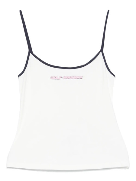  Self-portrait Jersey Tank Top - White 