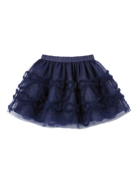  Self-portrait Kids Ruffled Tulle Skirt - Blue 