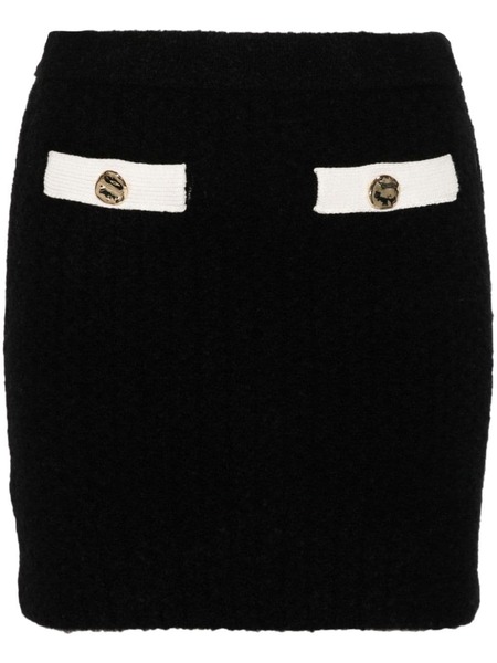  Self-portrait Knitted Mini Skirt - Black 