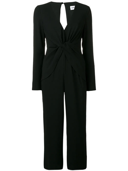  Self-portrait Knot Front Jumpsuit - Black 