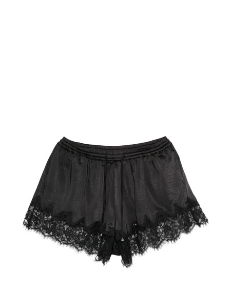  Self-portrait Lace-trim Shorts - Black 