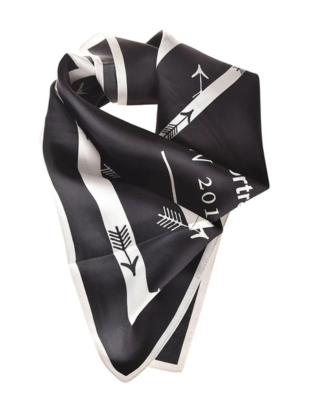  Self-portrait Logo-detail Scarf - Black 