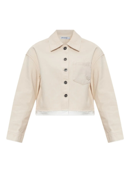  Self-portrait Logo-embossed Jacket - Neutrals 