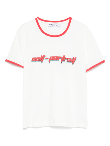  Self-portrait Logo-print T-shirt - White 