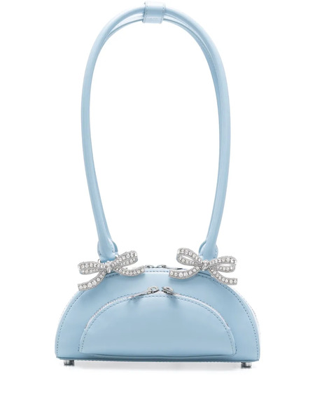  Self-portrait Mini Curved Shoulder Bag - Blue 
