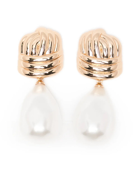  Self-portrait Pear-drop Earrings - Gold 