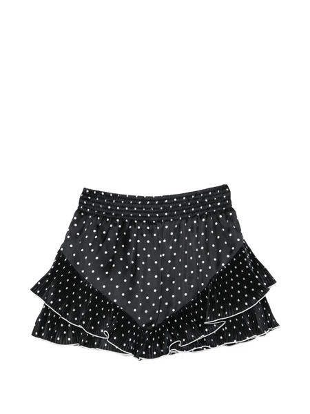  Self-portrait Polka-dot Pleated Shorts - Black 