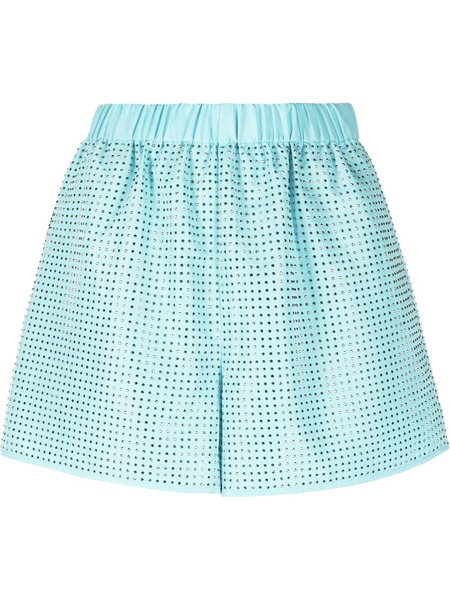  Self-portrait Rhinestone-embellished Shorts - Blue 