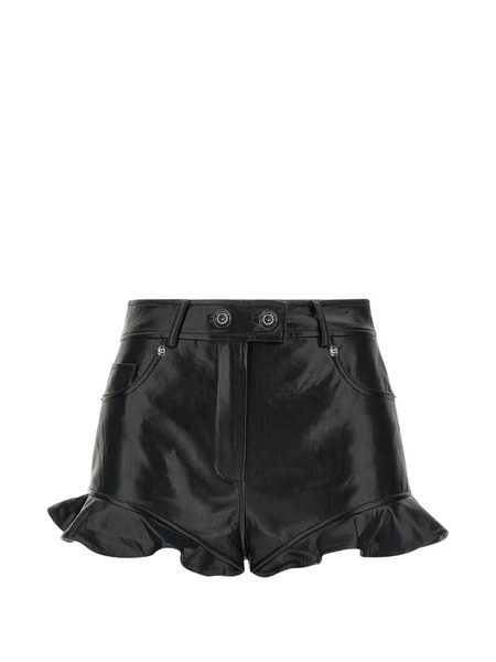  Self-portrait Ruffled Five-pocket Shorts - Black 