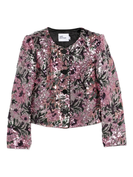  Self-portrait Sequined Jacket - Pink 