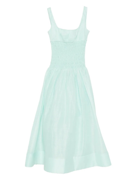  Self-portrait Shirred-panel Midi Dress - Green 