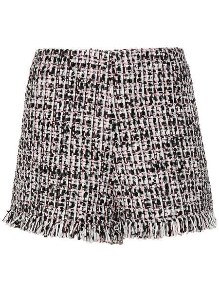  Self-portrait Tweed Fringed Shorts - Black 