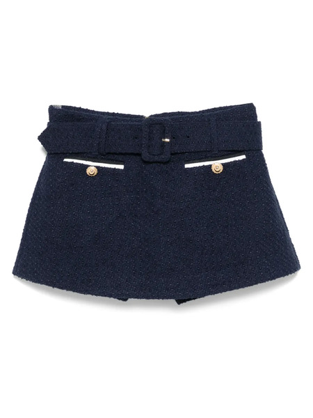  Self-portrait Tweed Skorts - Blue 