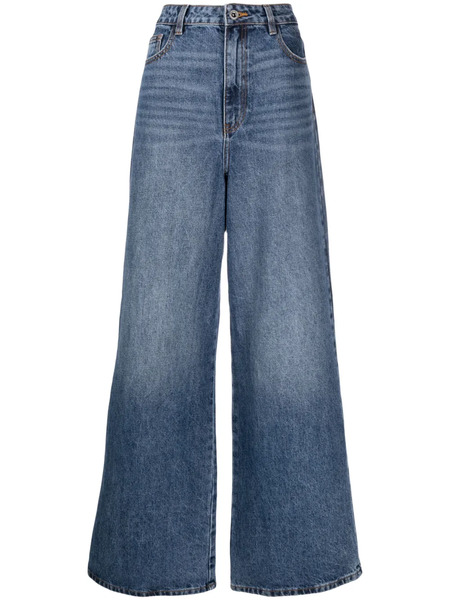  Self-portrait Wide-leg Jeans - Blue 