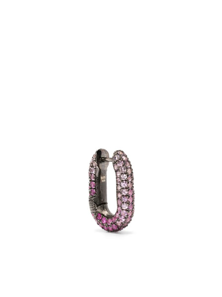  Selim Mouzannar Link Pink Sapphire Single Earring - Silver 