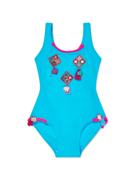  Seliniaction Kids Boho Swimsuit - Blue 