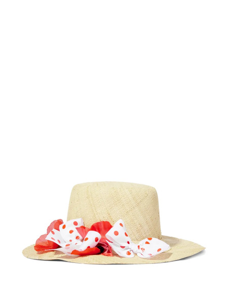  Seliniaction Kids Bow Straw Hat - Neutrals 