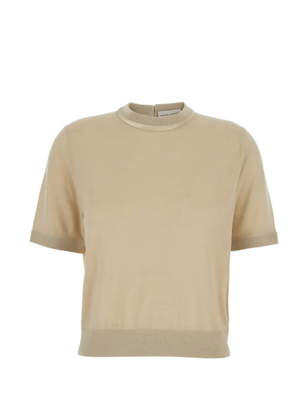  Semicouture Alma Crew-neck Knitted Sweater - Neutrals 