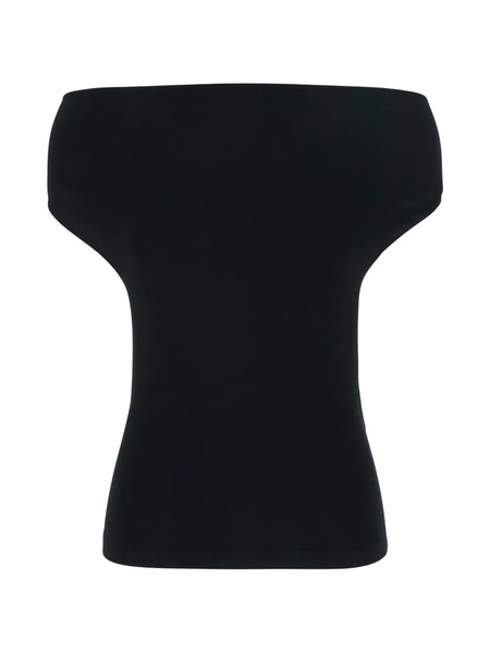  Semicouture Angels Strapless Top - Black 