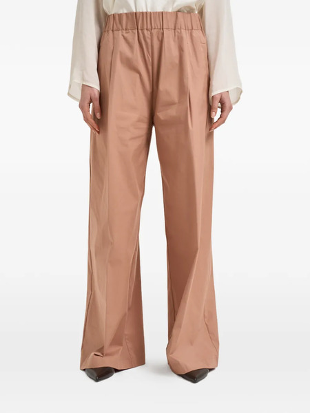  Semicouture Elasticated Pleated Palazzo Pants - Neutrals 