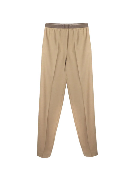  Semicouture Elasticated-waistband Crease Trousers - Neutrals 