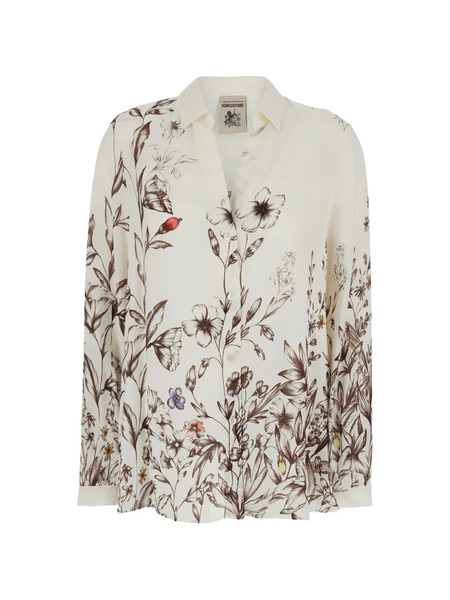  Semicouture Floral-print Buttoned Shirt - White 