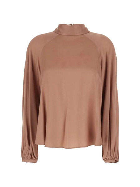 Semicouture High-neck Open-back Top - Neutrals 