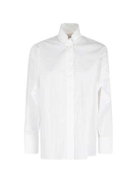  Semicouture Juana Open Back Shirt - White 