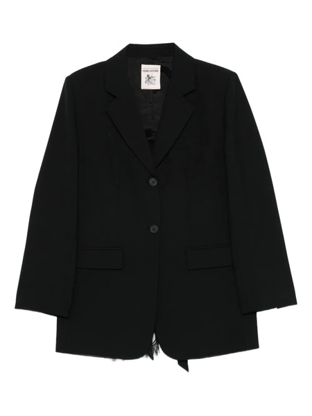 Semicouture Lace-trimmed Button Jacket - Black 