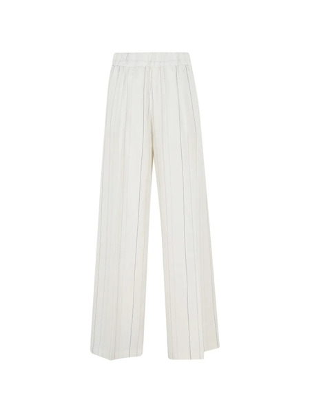  Semicouture Pinstripe Trousers - White 
