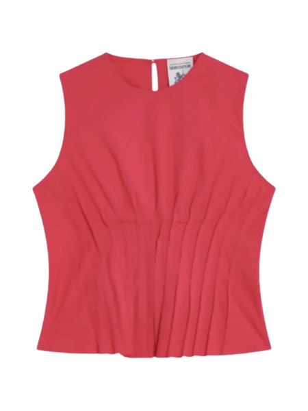  Semicouture Pleated Top - Red 