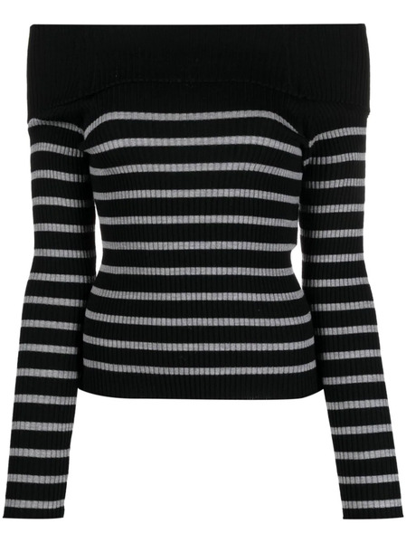 Semicouture Striped Virgin-wool Jumper - Black 