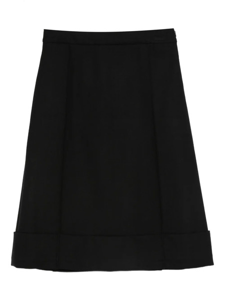  Semicouture Turn-up Midi Skirt - Black 
