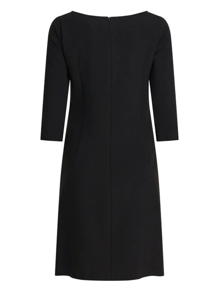 Semper Three-quarter Sleeve Boat-neck Dress - Black 