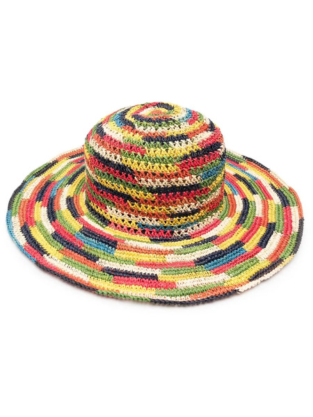  Sensi Studio Crochet Wide-brim Hat - Green 