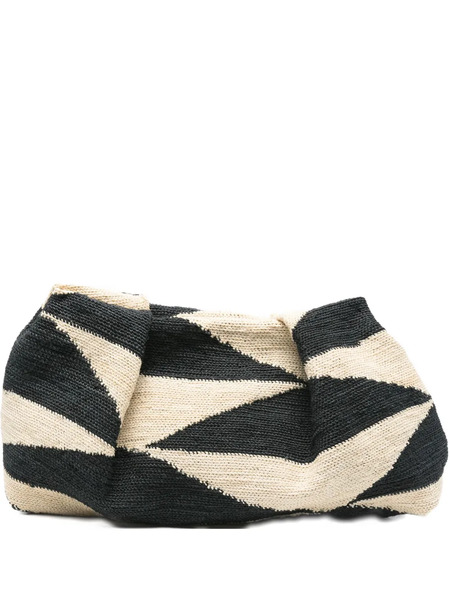  Sensi Studio Sisal Clutch Bag - Black 