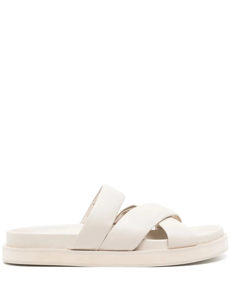  Senso Nico Crossover-strap Leather Slippers - White 