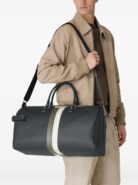  Serapian Striped Leather Holdall - Grey 
